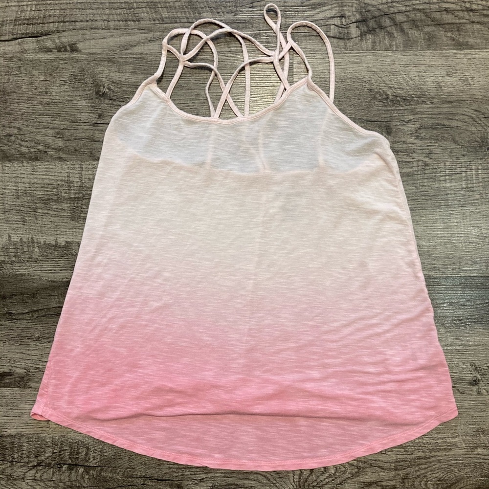 AEO Strappy Tank Top in Pink Ombré